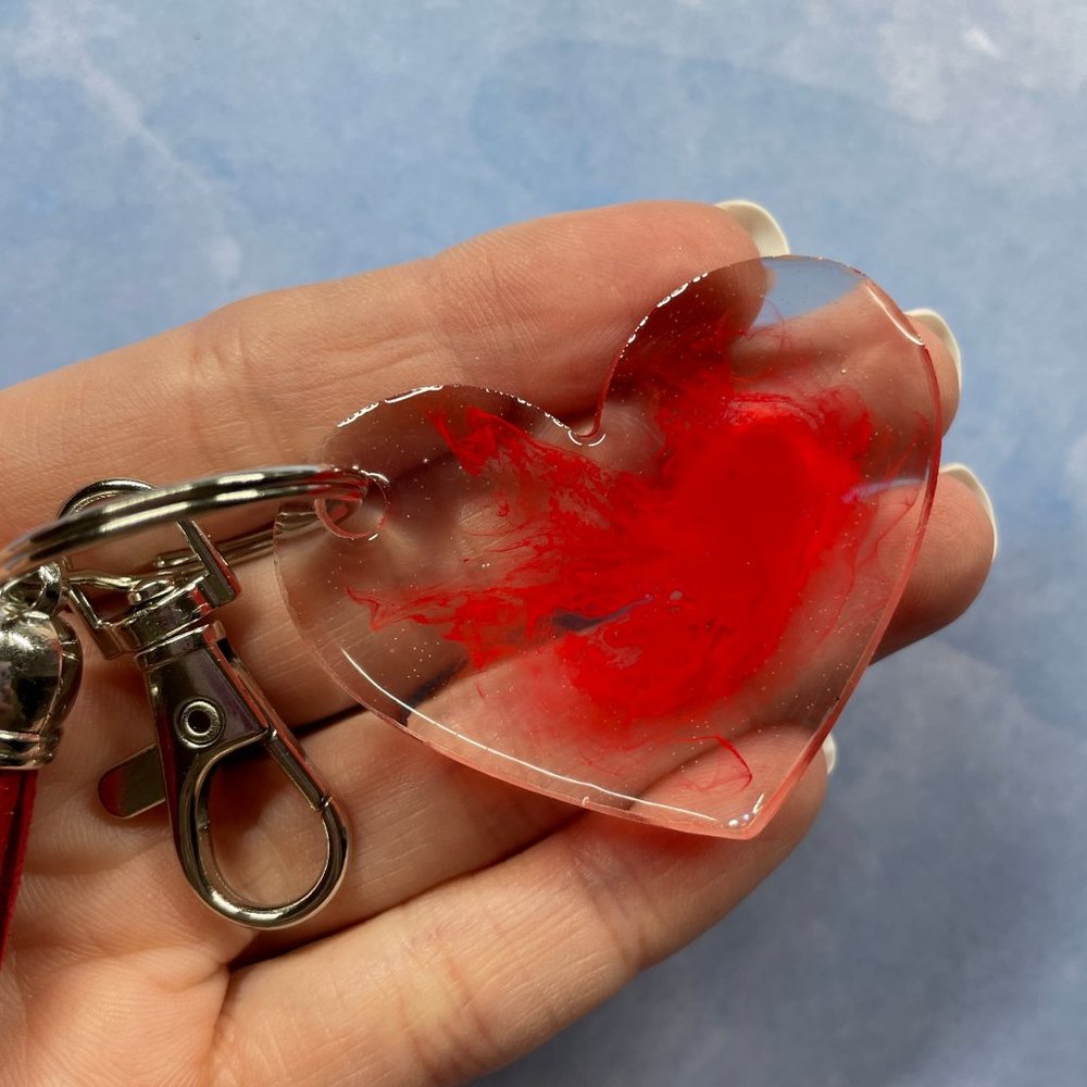 Red Heart Keychain - Picture 1 of 2